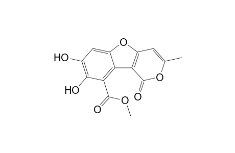 7,8-Dihydroxy-1-keto-3-methyl-pyrano[4,3-b]benzofuran-9-carboxylic acid methyl ester