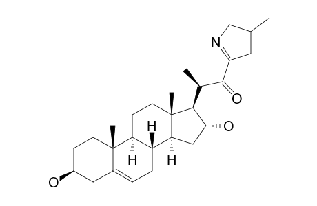 SOLASPIRALIDONE;(20R,25-XI)-23,26-EPIMINO-3-BETA,16-ALPHA-DIHYDROXYCHOLESTA-5,23(N)-DIEN-22-ONE