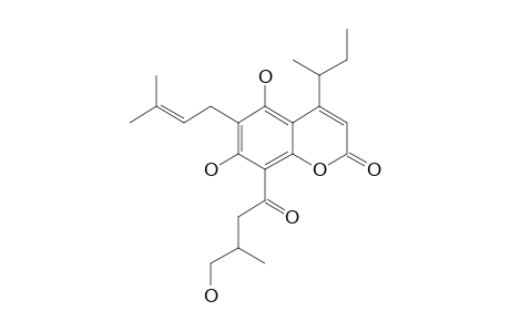 4-(1-METHYLPROPYL)-5,7-DIHYDROXY-8-(4-HYDROXY-3-METHYLBUTYRYL)-6-(3-METHYLBUT-2-ENYL)-CHROMEN-2-ONE