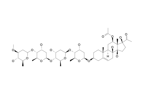 METAPLEXIGENIN-3-O-BETA-D-OLEANDROPYRANOSYL-(1->4)-BETA-D-DIGITOXOPYRANOSYL-(1->4)-BETA-D-DIGITOXOPYRANOSYL-(1->4)-BETA-D-DIGITOXOPYRANOSIDE