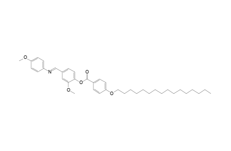 4-[N-(p-methoxyphenyl)formimidoyl]-2-methoxyphenol, p-(hexadecyloxy)benzoate (ester)