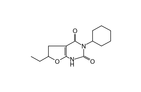 3-CYCLOHEXYL-5,6-DIHYDRO-6-ETHYLFURO[2,3-d]PYRIMIDINE-2,4(1H,3H)-DIONE