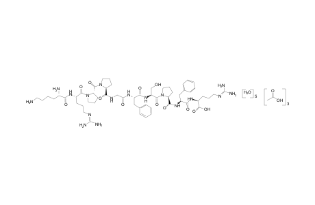 L-N^2-{N-{1-{N-{N-{N-{1-[1-(N^2-L-LYSYL-L-ARGINYL)-L-PROLYL]-L-PROLYL}GLYCYL}-3-PHENYL-L-ALANYL}-L-SERYL}-L-PROLYL}-3-PHENYL-L-ALANYL}ARGININE, TRIACETATE (SALT), PENTAHYDRATE