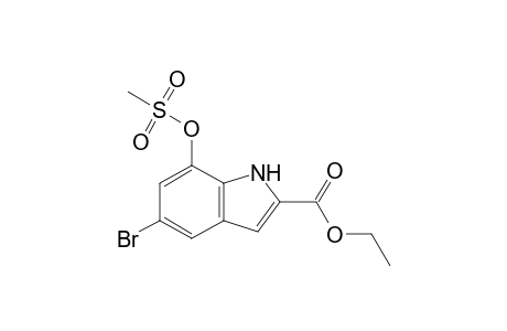 5-bromo-7-methylsulfonyloxy-1H-indole-2-carboxylic acid ethyl ester