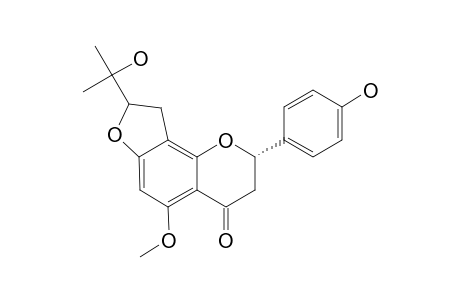 (2S)-2''-(2'''-HYDROXYISOPROPYL)-DIHYDROFURANO-[2'',3'':7,8]-4'-HYDROXY-5-METHOXY-FLAVANONE