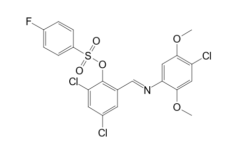 2-[N-(4-chloro-2,5-dimethoxyphenyl)formimidoyl]-4,6-dichlorophenol, p-fluorobenzenesulfonate