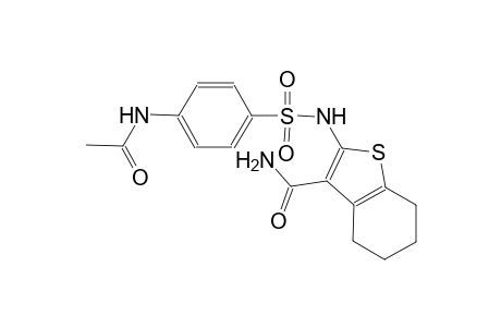 2-({[4-(acetylamino)phenyl]sulfonyl}amino)-4,5,6,7-tetrahydro-1-benzothiophene-3-carboxamide