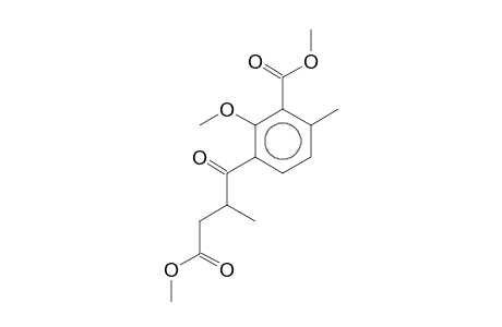 Benzoic acid 2-methoxy-3-(4-mehoxy-2-methyl-4-oxobutanoyl)-6-methyl-, methyl ester