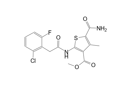 methyl 5-(aminocarbonyl)-2-{[(2-chloro-6-fluorophenyl)acetyl]amino}-4-methyl-3-thiophenecarboxylate