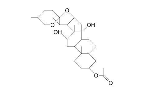 (25R)-3.beta.-Acetoxy-5.alpha.-spirostan-12.beta.,14.beta.-diol