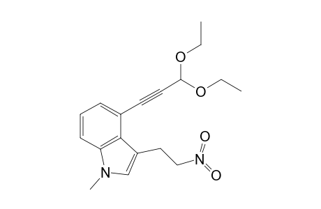 3-(2'-Nitroethyl)-1-methyl-4-[3',3'-diethoxy-1'-propyn-1'-yl]indole