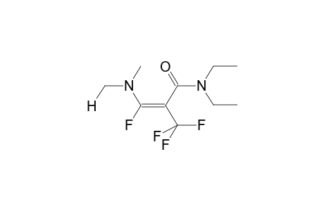 ALPHA-TRIFLUOROMETHYL-BETA-DIMETHYLAMINO-BETA-FLUOROACRYLIC ACID, N,N-DIETHYLAMIDE