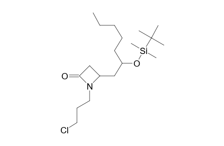 4-[2-(TERT.-BUTYLDIMETHYLSILOXY)-HEPTYL]-1-(3-CHLOROPROPYL)-AZETIDIN-2-ONE;DIASTEREOMER-#1