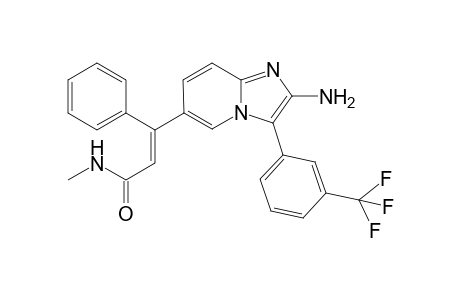 2-Amino-3-(3-trifluoromethylphenyl)-6-[(E)-1-phenyl-2-(N-methylcarbomyl)vinyl]imidazo[1,2-a]pyridine