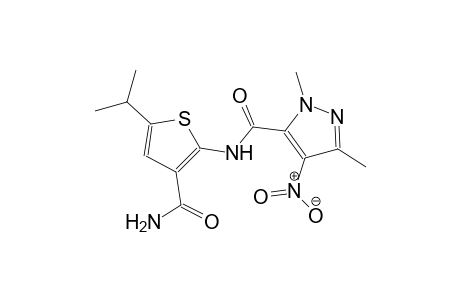 N-[3-(aminocarbonyl)-5-isopropyl-2-thienyl]-1,3-dimethyl-4-nitro-1H-pyrazole-5-carboxamide