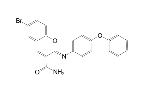 (2Z)-6-bromo-2-[(4-phenoxyphenyl)imino]-2H-chromene-3-carboxamide