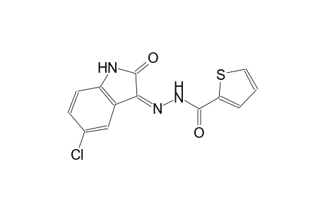 N'-[(3Z)-5-chloro-2-oxo-1,2-dihydro-3H-indol-3-ylidene]-2-thiophenecarbohydrazide