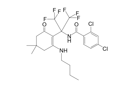 N-{2-[2-(butylamino)-4,4-dimethyl-6-oxocyclohex-1-en-1-yl]-1,1,1,3,3,3-hexafluoropropan-2-yl}-2,4-dichlorobenzamide