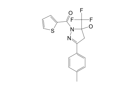 5-HYDROXY-3-(4-METHYLPHENYL)-5-TRIFLUOROMETHYL-4,5-DIHYDRO-1H-1-(2-THENOYL)-PYRAZOLE