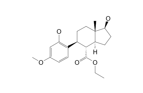 ETHYL-1-BETA-HYDROXY-5-BETA-(2'-HYDROXY-4'-METHOXYPHENYL)-7A-BETA-METHYL-2,3,3A-ALPHA,4,5,6,7,7A-OCTAHYDRO-1H-INDENE-4-ALPHA-CARBOXYLATE