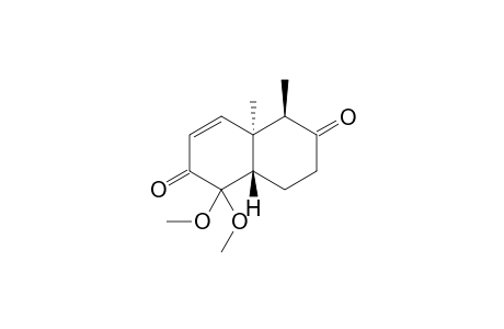 (1R*,4aS*,8aS*)5,5-Dimethoxy-1,8a-dimethyl-1,2,3,4,4a,5,6,8a-octahydro-2,6-naphthalendione