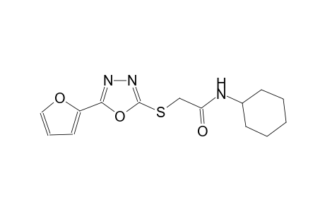 N-Cyclohexyl-2-([5-(2-furyl)-1,3,4-oxadiazol-2-yl]sulfanyl)acetamide