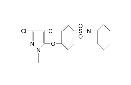 N-cyclohexyl-p-[(3,4-dichloro-1-methylpyrazol-5-yl)oxy]benzenesulfonamide