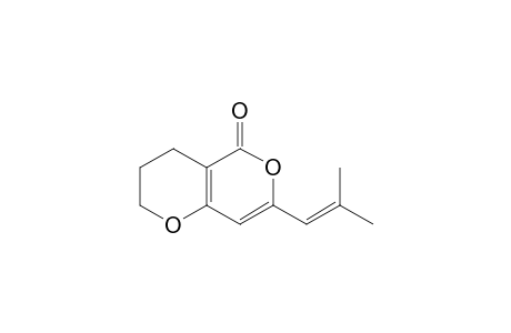 3,4-DIHYDRO-7-(2-METHYL-1-PROPENYL)-2H,5H-PYRANO-[4,3-B]-PYRAN-5-ONE