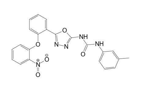 1-(3-Methylphenyl)-3-[5-[2-(2-nitrophenoxy)phenyl]-1,3,4-oxadiazol-2-yl]urea