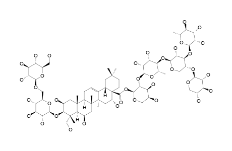 #1;3-O-[BETA-D-GLUCOPYRANOSYL-(1->6)-BETA-D-GLUCOPYRANOSYL]-28-O-(ALPHA-L-RHAMNOPYRANOSYL-(1->3)-[BETA-D-XYLOPYRANOSYL-(1->4)]-BETA-D-XYLOPYRANOSYL-(1->