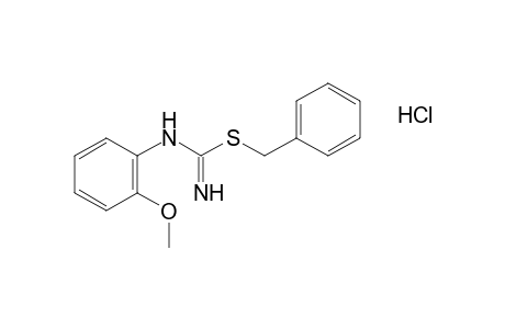 2-benzyl-3-(o-methoxyphenyl)-2-thiopseudourea, monohydrochloride