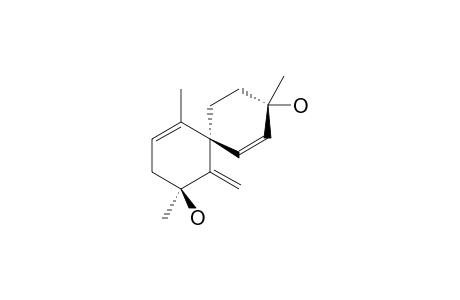 SCOPARIOL;(-)-(4S*,6R*,9R*)-1,4,9-TRIMETHYL-5-METHYLIDENESPIRO-[5.5]-UNDEC-1,7-DIENE-4,9-DIOL