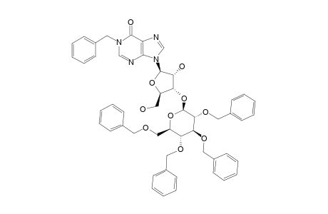 1-N-BENZYL-3'-O-BETA-D-(2'',3'',4'',6''-TETRA-O-BENZYLGLUCOPYRANOSYL)-INOSINE