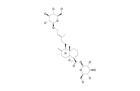 GOMOJOSIDE-A;LABDA-8(17),13E-DIEN-15-O-BETA-GLUCOPYRANOSYL-19-OIC-ACID-19-O-BETA-GLUCOPYRANOSYLESTER