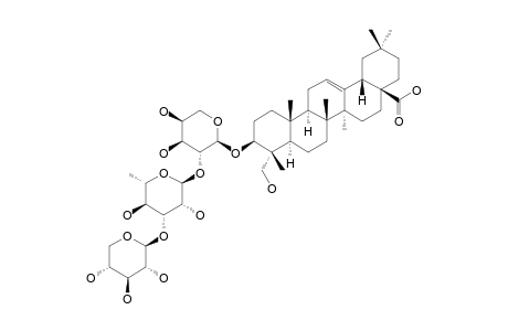 3-O-(BETA-D-XYLOPYRANOSYL)-(1->3)-ALPHA-L-RHAMNOPYRANOSYL-(1->2)-ALPHA-L-ARABINOPYRANOSYL-HEDERAGENIN