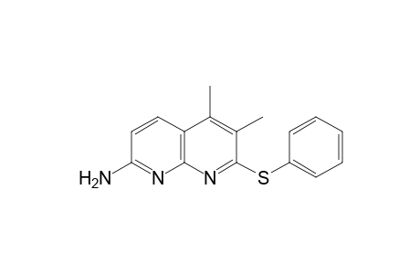 1,8-Naphthyridin-2-amine, 5,6-dimethyl-7-(phenylthio)-