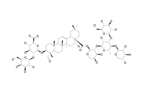 LUCYOSIDE-N;3-O-BETA-[GALACTOPYRANOSYL-(1->2)-GLUCURONOPYRANOSYL]-QUILLAIC-ACID-28-O-[GLUCOPYRANOSYL-(1->3)-[XYLOPYRANOSYL-(1->4)]-RHAMNOPYRANOSY