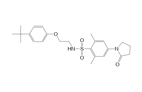 N-[2-(4-tert-butylphenoxy)ethyl]-2,6-dimethyl-4-(2-oxo-1-pyrrolidinyl)benzenesulfonamide