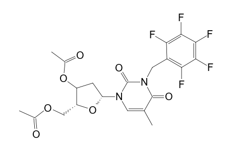 1-[2-deoxy-.beta.-(diacetyl)ribofuranosyl]-N(3)-pentafluorobenzyl-5-methyluracyl