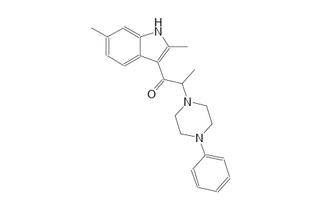 1-(2,6-dimethyl-1H-indol-3-yl)-2-(4-phenyl-1-piperazinyl)-1-propanone