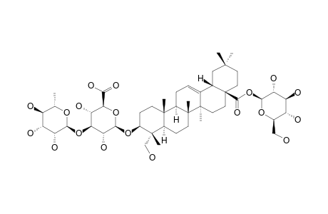 3-O-(alpha-L-RHAMNOPYRANOSYL(1>3)-beta-D-GLUCURONOPYRANOSYL)-28-O-beta-D-GLUCOPYRANOSYL-HEDERAGENIN