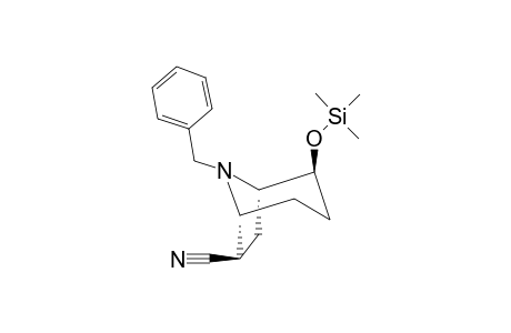 8-BENZYL-2-EXO-[TRIMETHYLSILYLOXY]-8-AZABICYCLO-[3.2.1]-OCTANE-6-EXO-CARBONITRILE