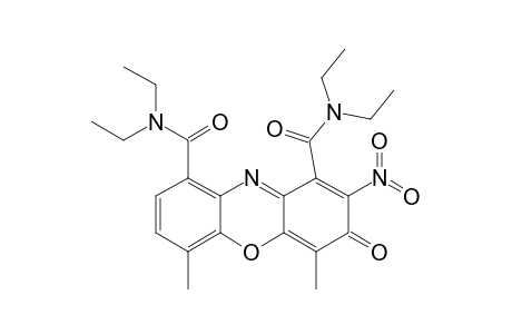 1,9-BIS-(N,N-DIETHYL-CARBAMOYL)-4,6-DIMETHYL-2-NITRO-3H-PHENOXAZIN-3-ONE