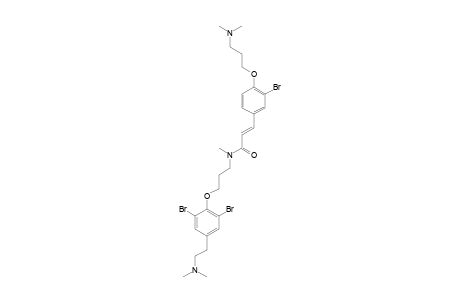 PSAMMAPLYSENE_C;TRANS_ISOMER;(2-E)-3-{-3-BROMO-4-[3-(DIMETHYLAMINO)-PROPOXY]-PHENYL}-N-(3-{2,6-DIBROMO-4-[2-(DIMETHYLAMINO)-ETHYL]-