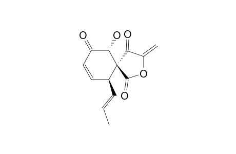 ARTHROPSOLIDE-C;(5R*,6R*,10S*)-6-HYDROXY-3-METHYLIDENE-10-[(E)-PROP-1-ENYL]-2-OXASPIRO-[4.5]-DEC-8-EN-1,4,7-TRIONE