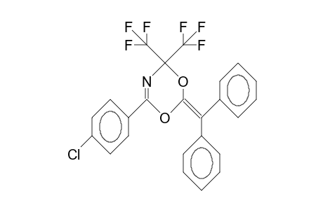 2-(A-Phenyl-benzylidene)-6-(4-chloro-phenyl)-4,4-bis(trifluoromethyl)-1,3,5-4H-dioxazine