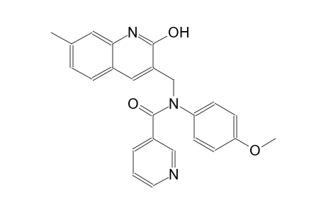 N-[(2-hydroxy-7-methyl-3-quinolinyl)methyl]-N-(4-methoxyphenyl)nicotinamide