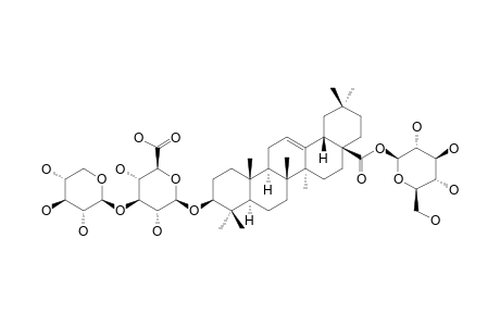 3-O-[BETA-D-GLUCOPYRANOSYL-(1->3)-BETA-D-GLUCURONOPYRANOSYL]-28-O-BETA-D-GLUCOPYRANOSYL-OLEANOLIC-ACID