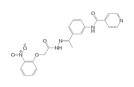 N-(3-{(1E)-N-[(2-nitrophenoxy)acetyl]ethanehydrazonoyl}phenyl)isonicotinamide