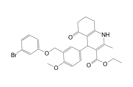 ethyl 4-{3-[(3-bromophenoxy)methyl]-4-methoxyphenyl}-2-methyl-5-oxo-1,4,5,6,7,8-hexahydro-3-quinolinecarboxylate